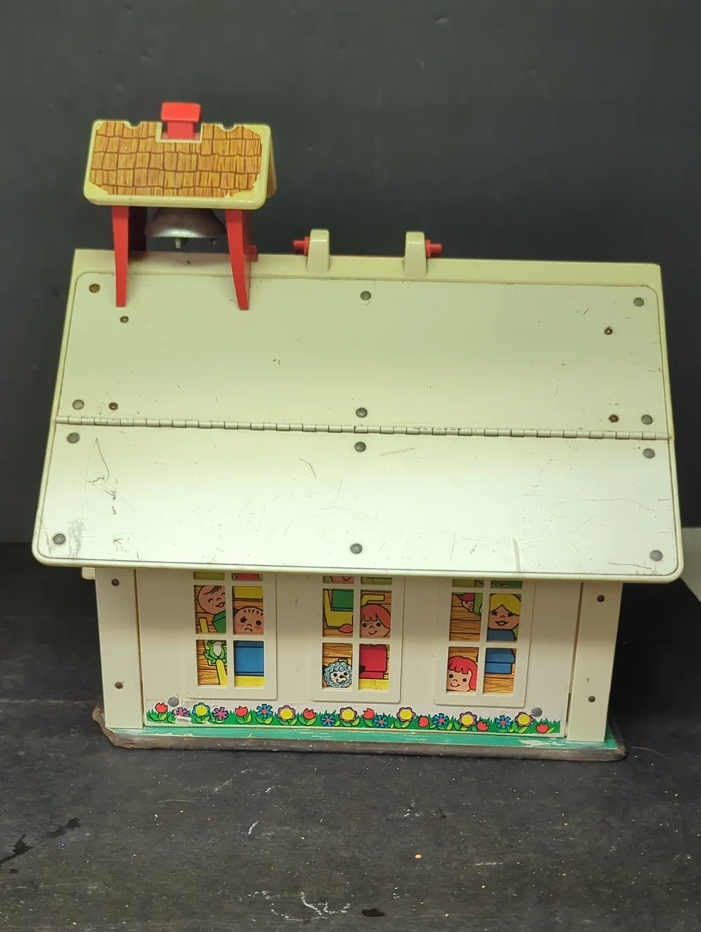 Set19)#923	 Little‎ People Play Family School 1971 w/extras set/trays/bus